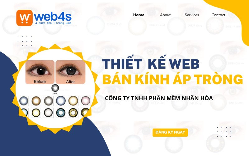 Thiết kế web bàn kính áp tròng, lens mắt Chuyên Nghiệp